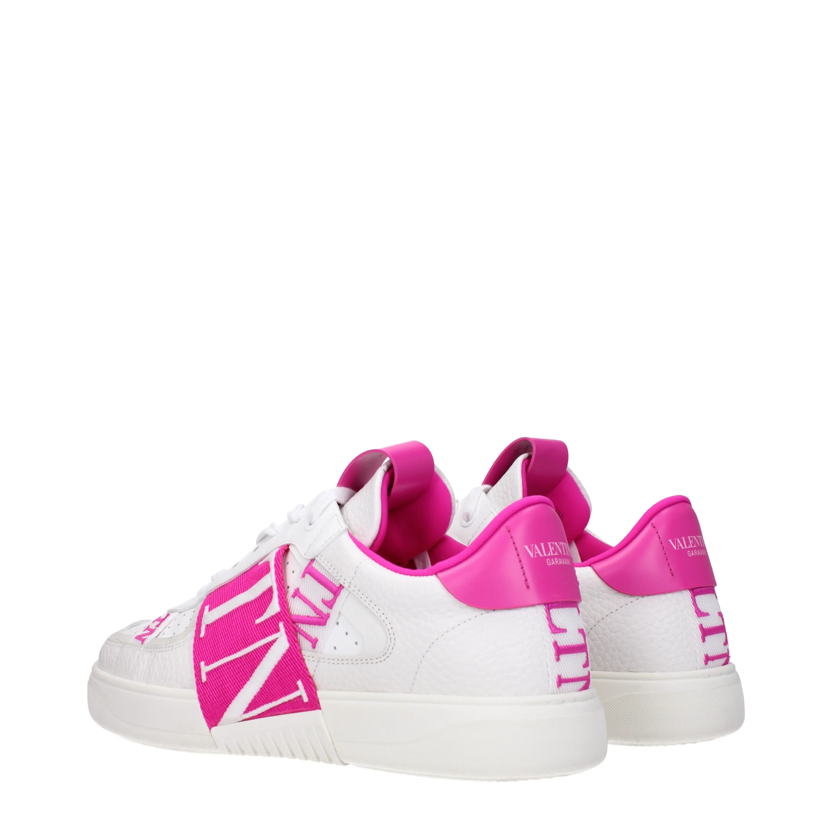 Valentino Garavani Sneakers Donna Pelle Bianco/Ultra Pink