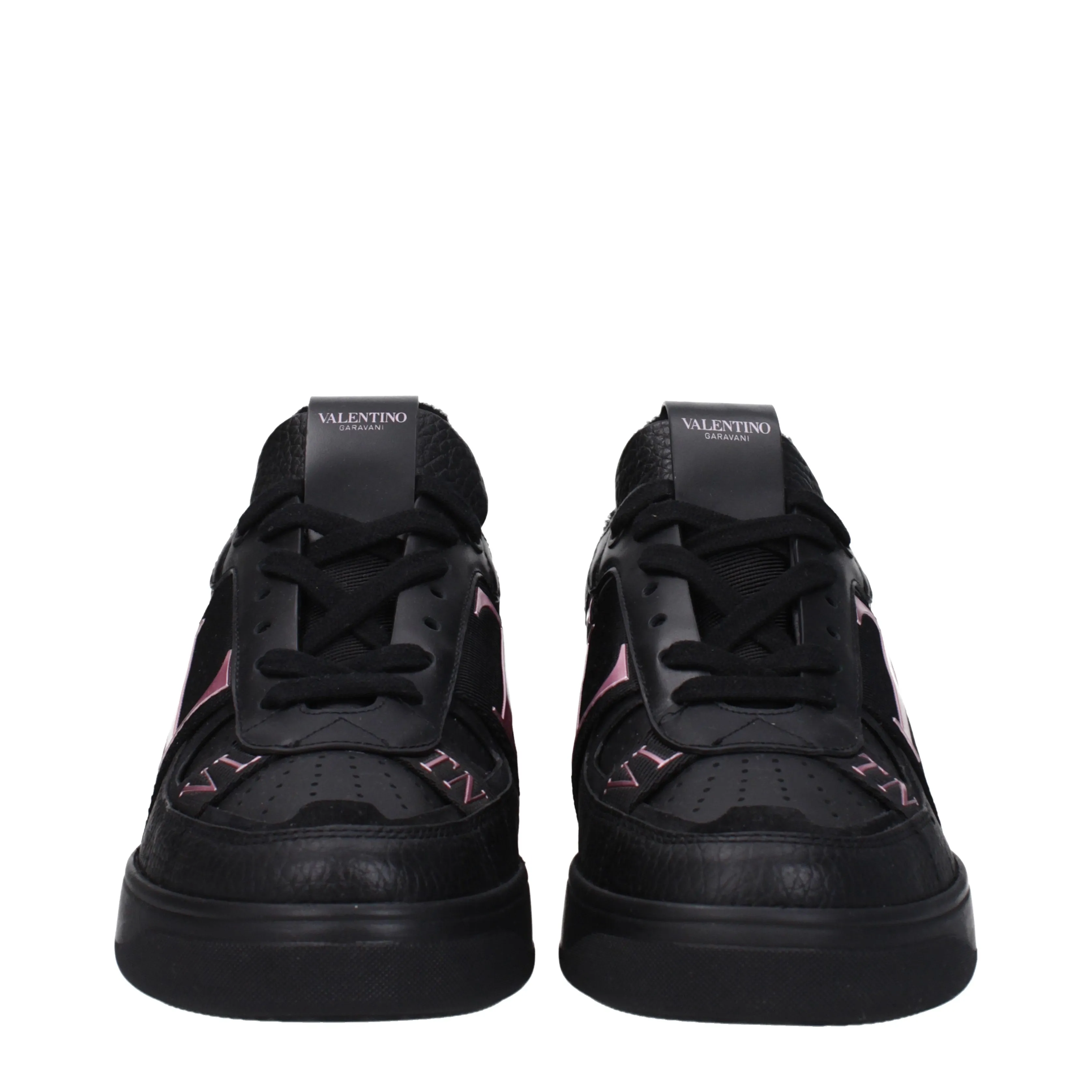 Valentino Garavani Sneakers Donna Pelle Nero/Rosa Metallizzato