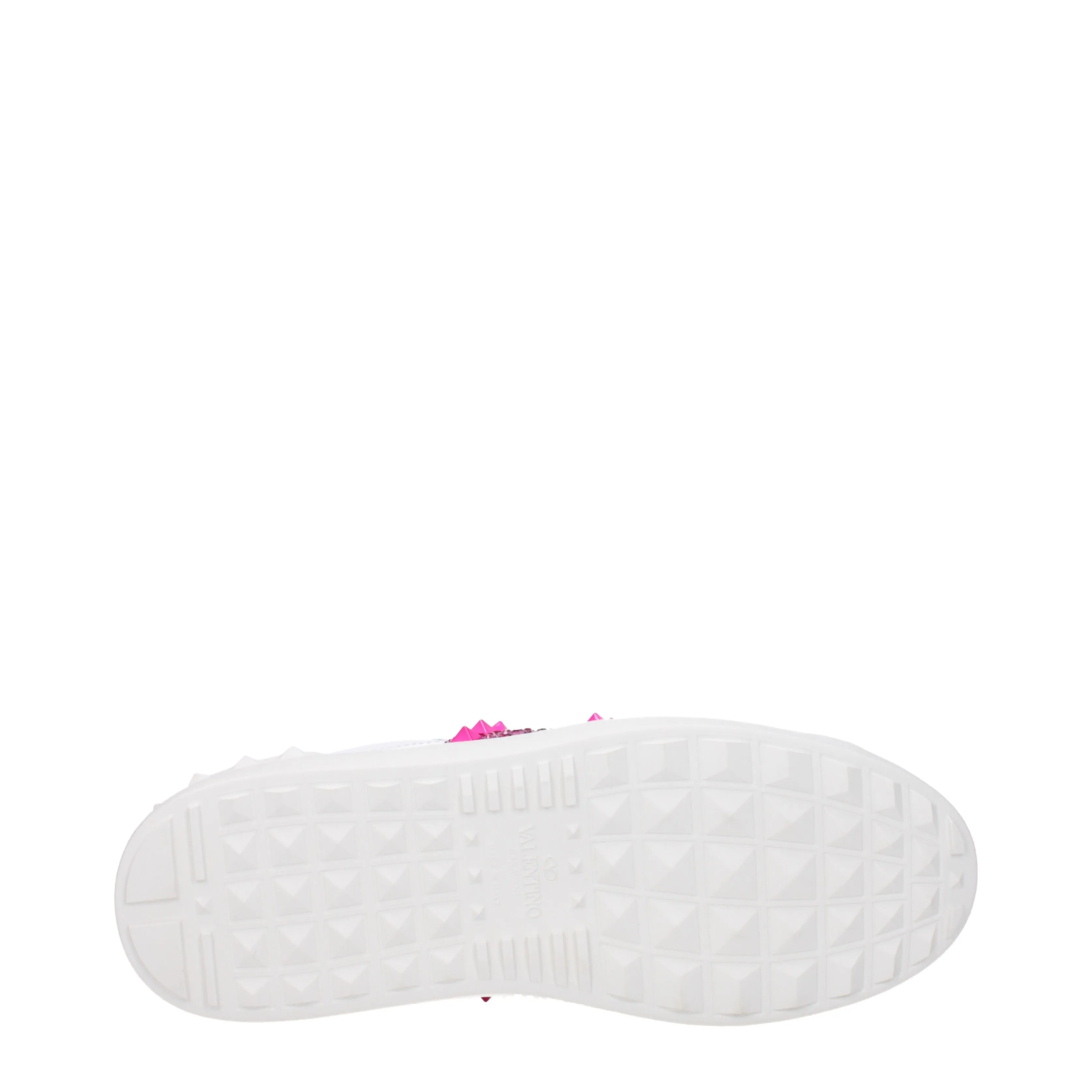 Valentino Garavani Sneakers Rockstud Donna Pelle Bianco/Ultra Pink