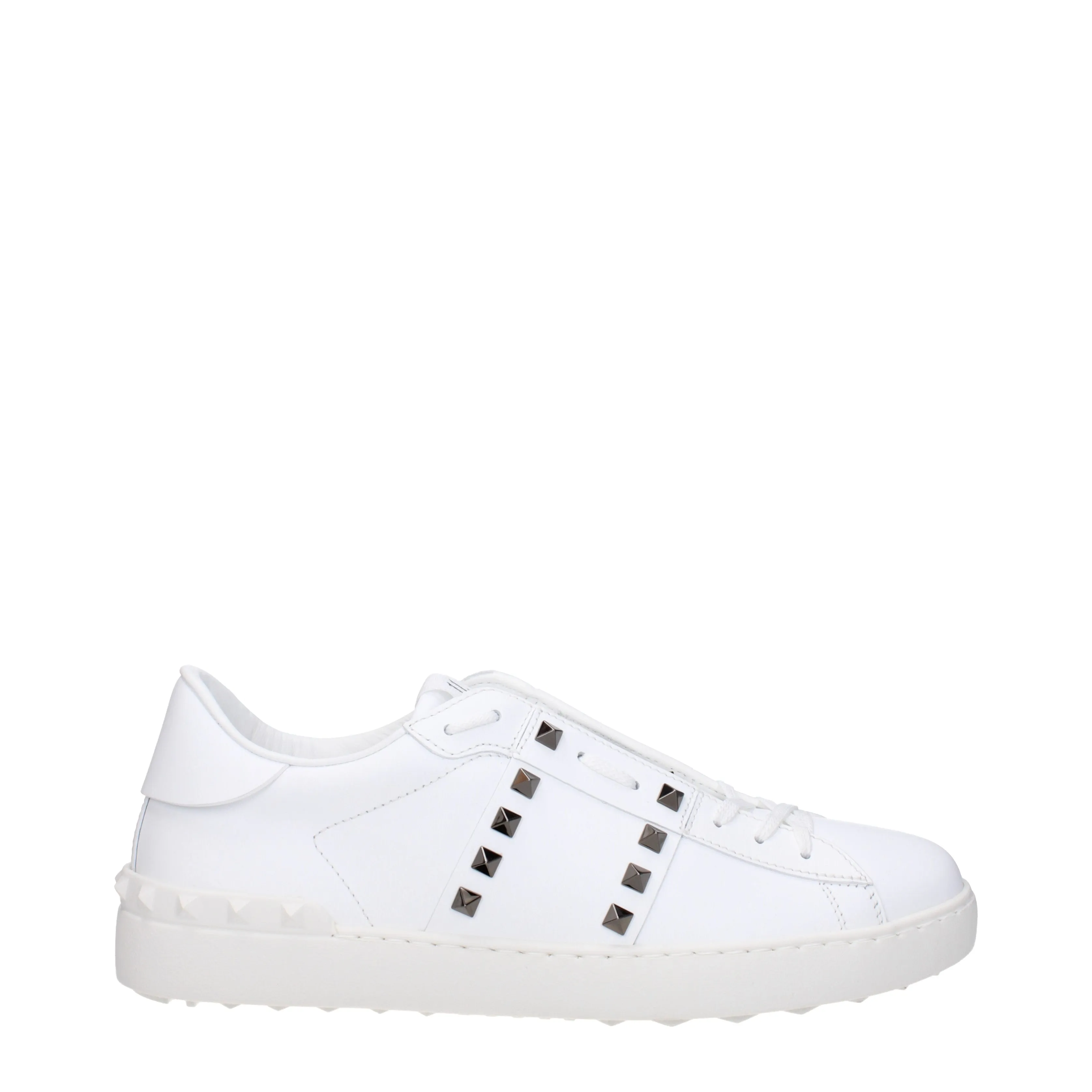 Valentino Garavani Sneakers Rockstud Uomo Pelle Bianco/Bianco