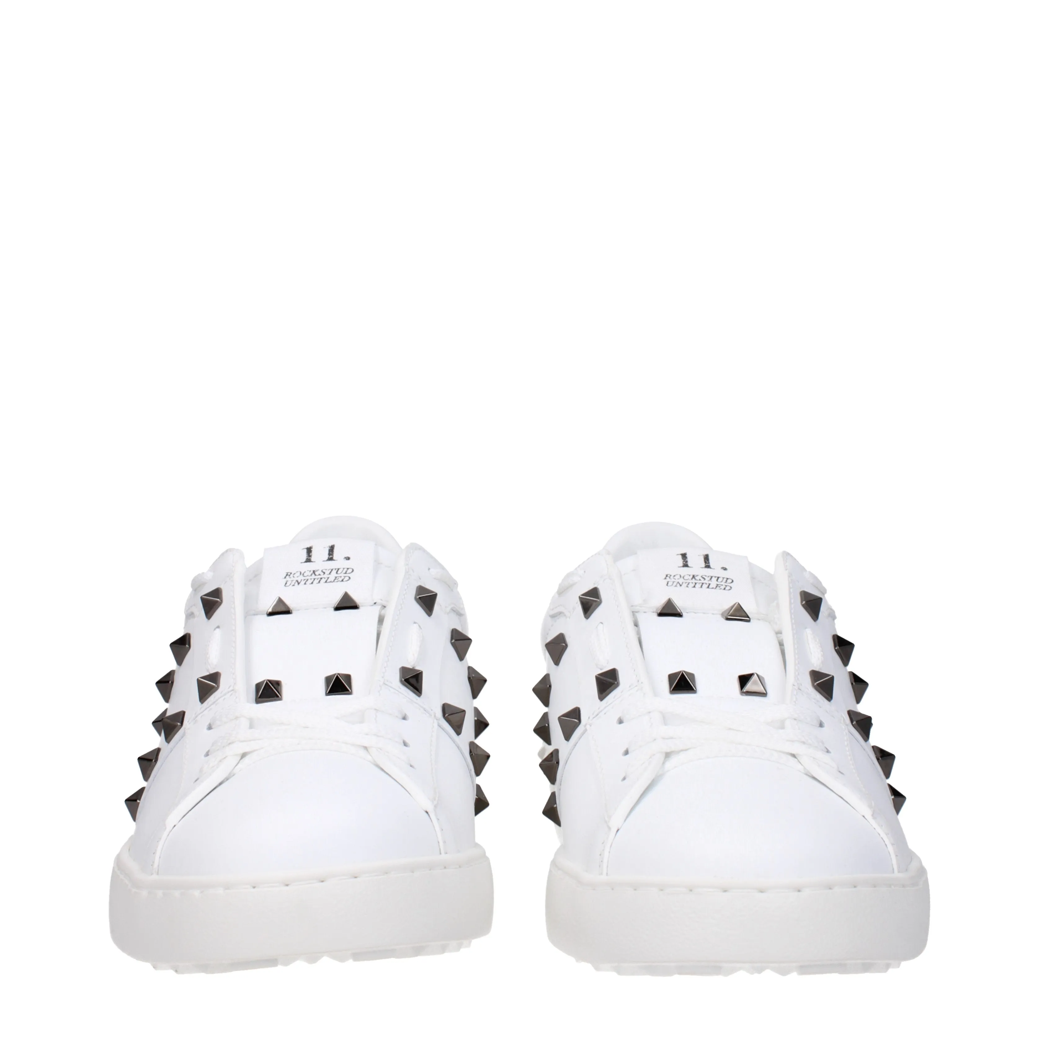 Valentino Garavani Sneakers Rockstud Uomo Pelle Bianco/Bianco