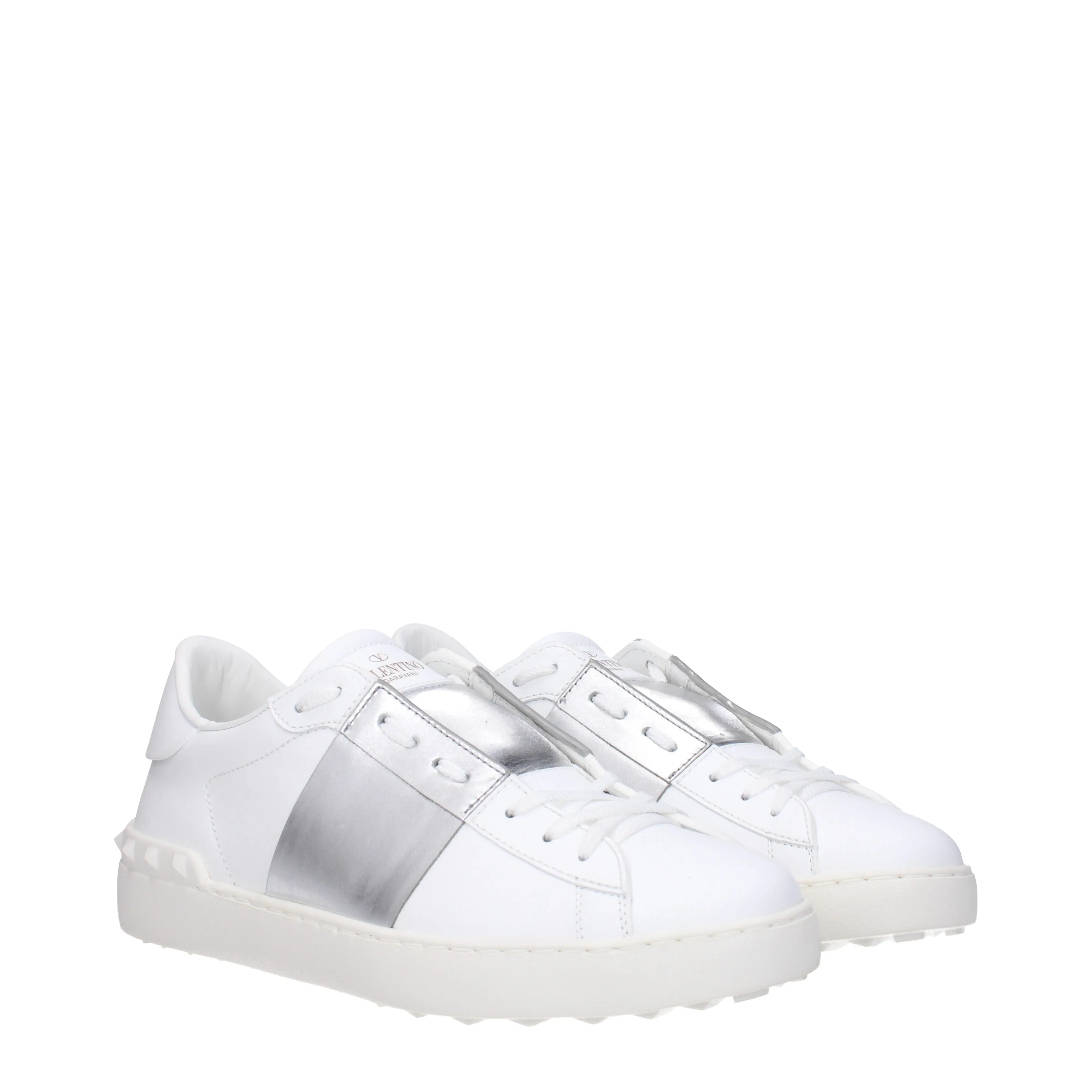 Valentino Garavani Sneakers Uomo Pelle Bianco/Argento