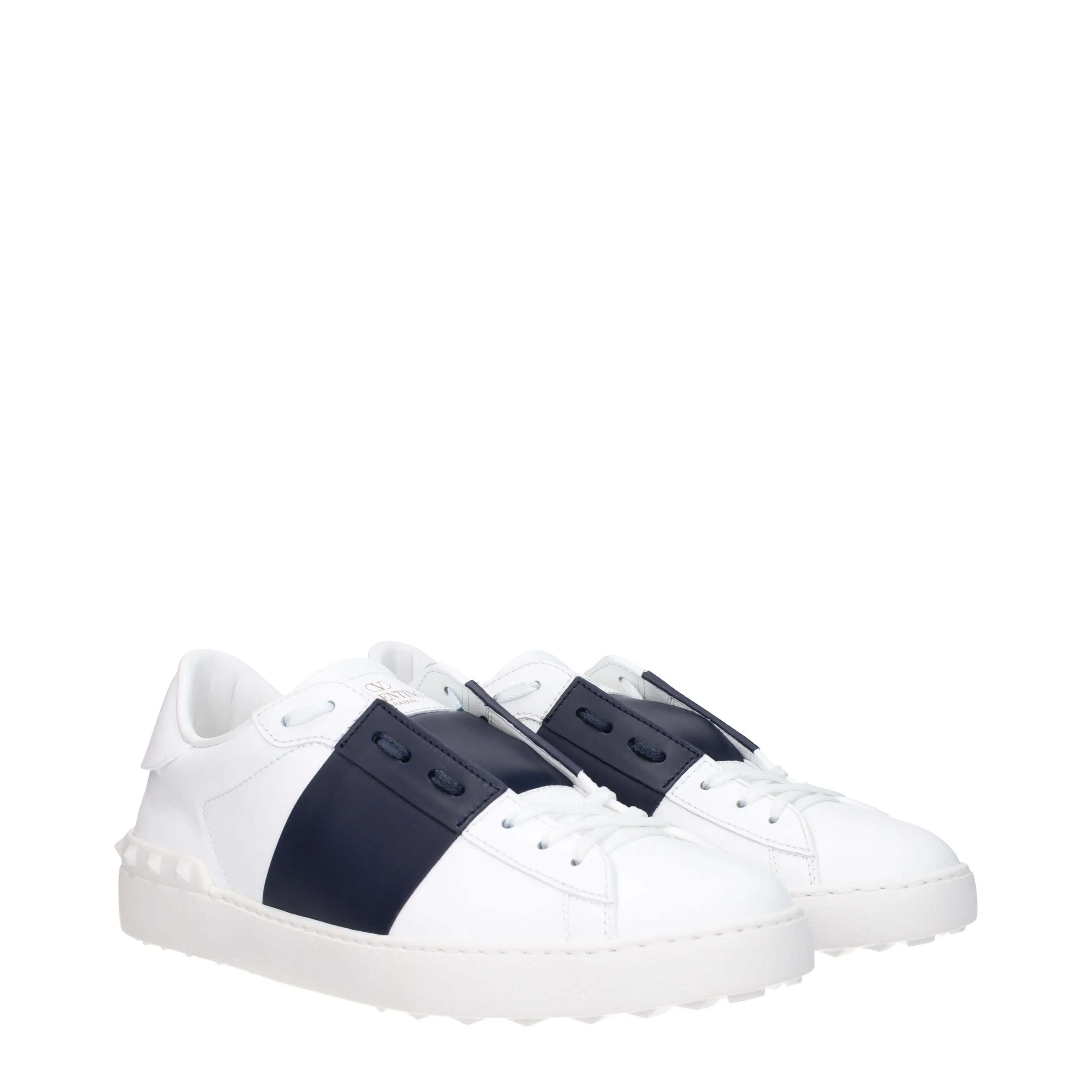 Valentino Garavani Sneakers Uomo Pelle Bianco/Blu Marino