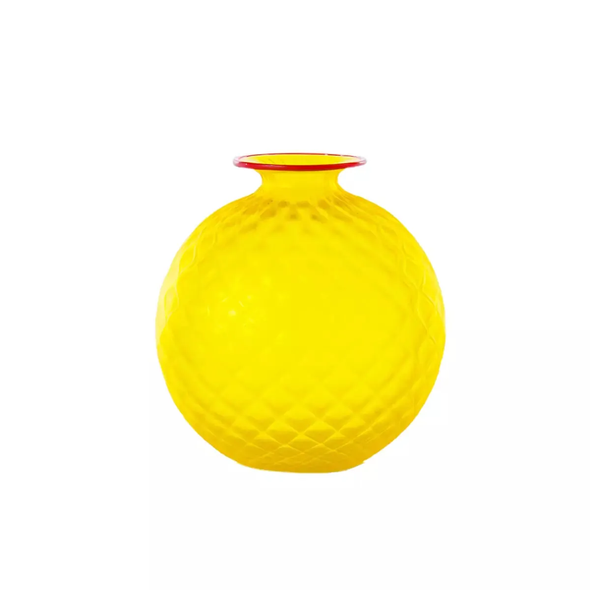 Vaso Venini Balloton Giallo Ginkgo Sabbiato Medio 100.18