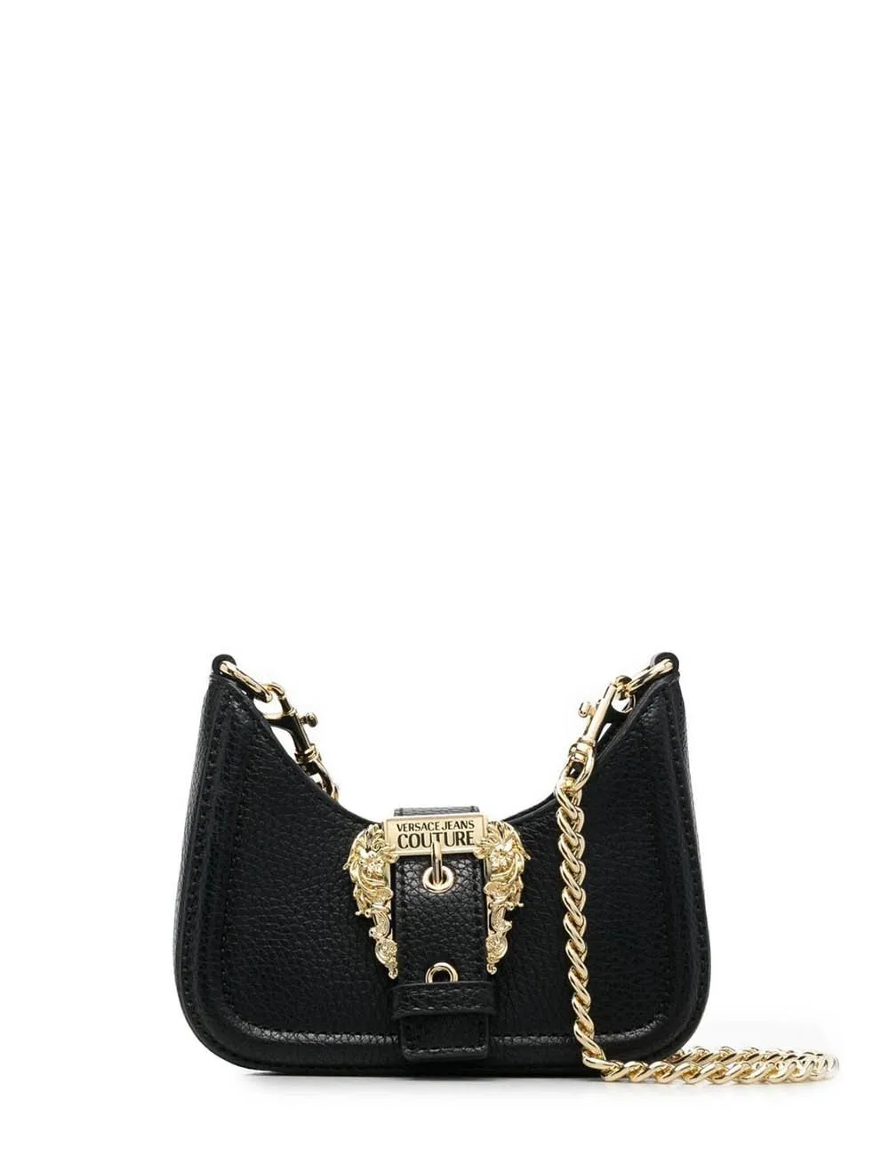 Versace Jeans Couture     Borsa a tracolla con fibbia Barocco Nero