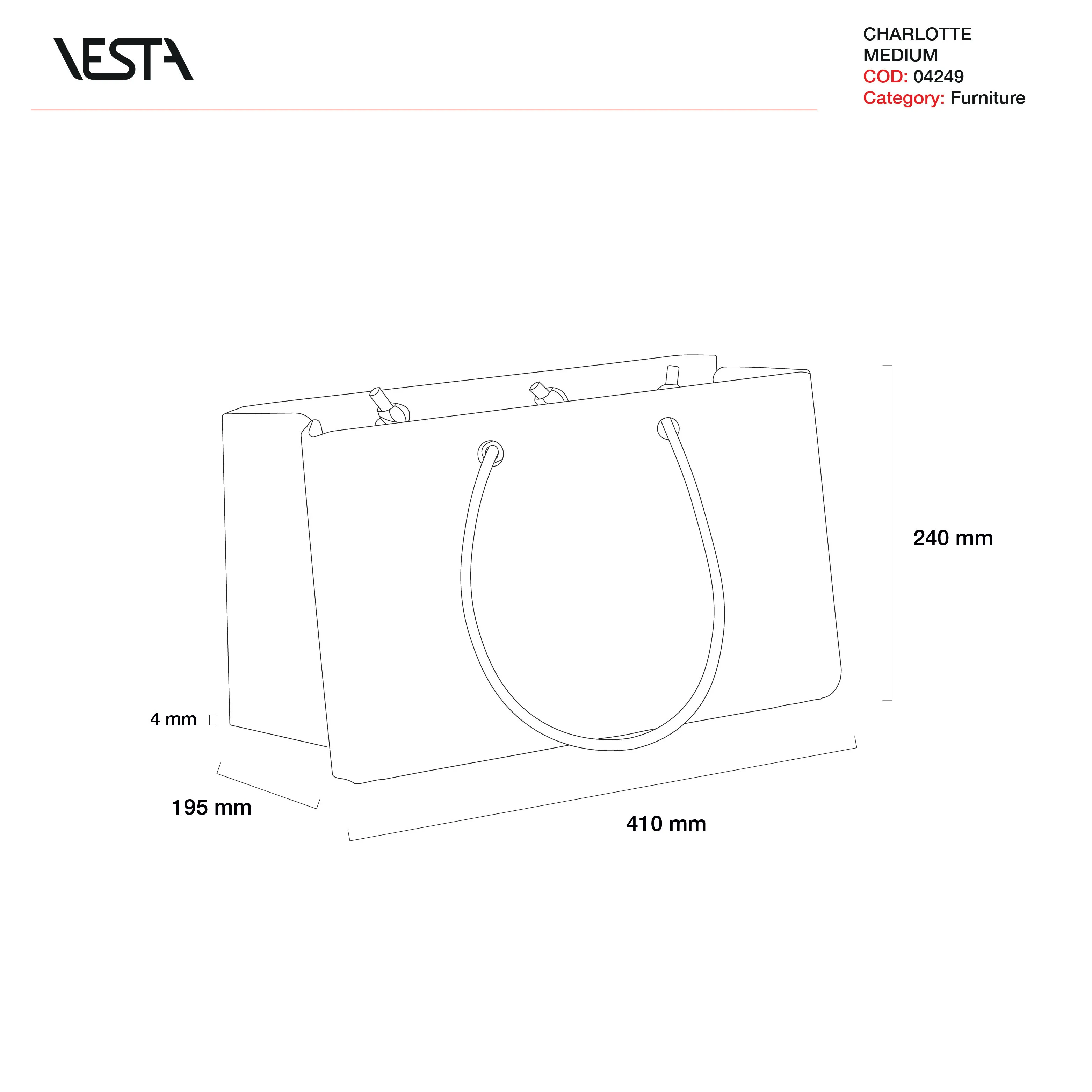 Vesta  Portariviste in plexiglass dal design moderno Charlotte