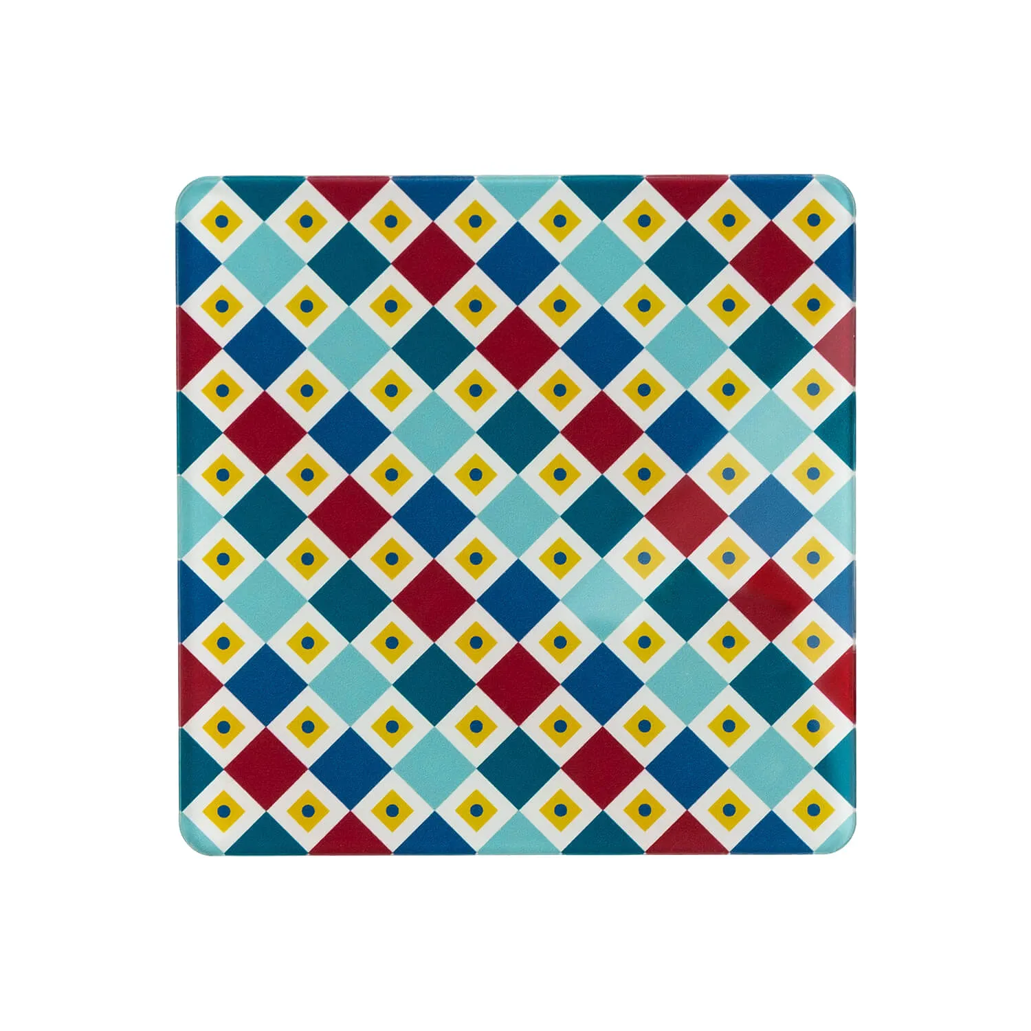 Vesta  Set 6 pezzi Sottobicchiere quadrato in PMMA dal design moderno decoro Foulard Decor