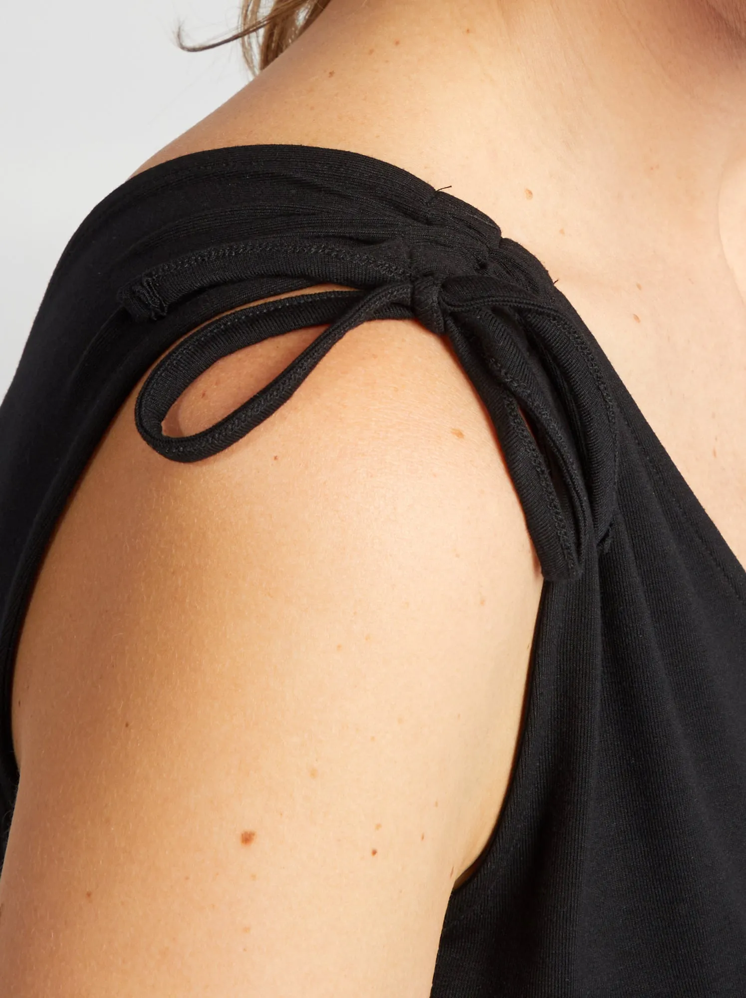 Vestito corto per l'allattamento - nero