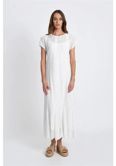 Vestito donna lungo TR168 bianco