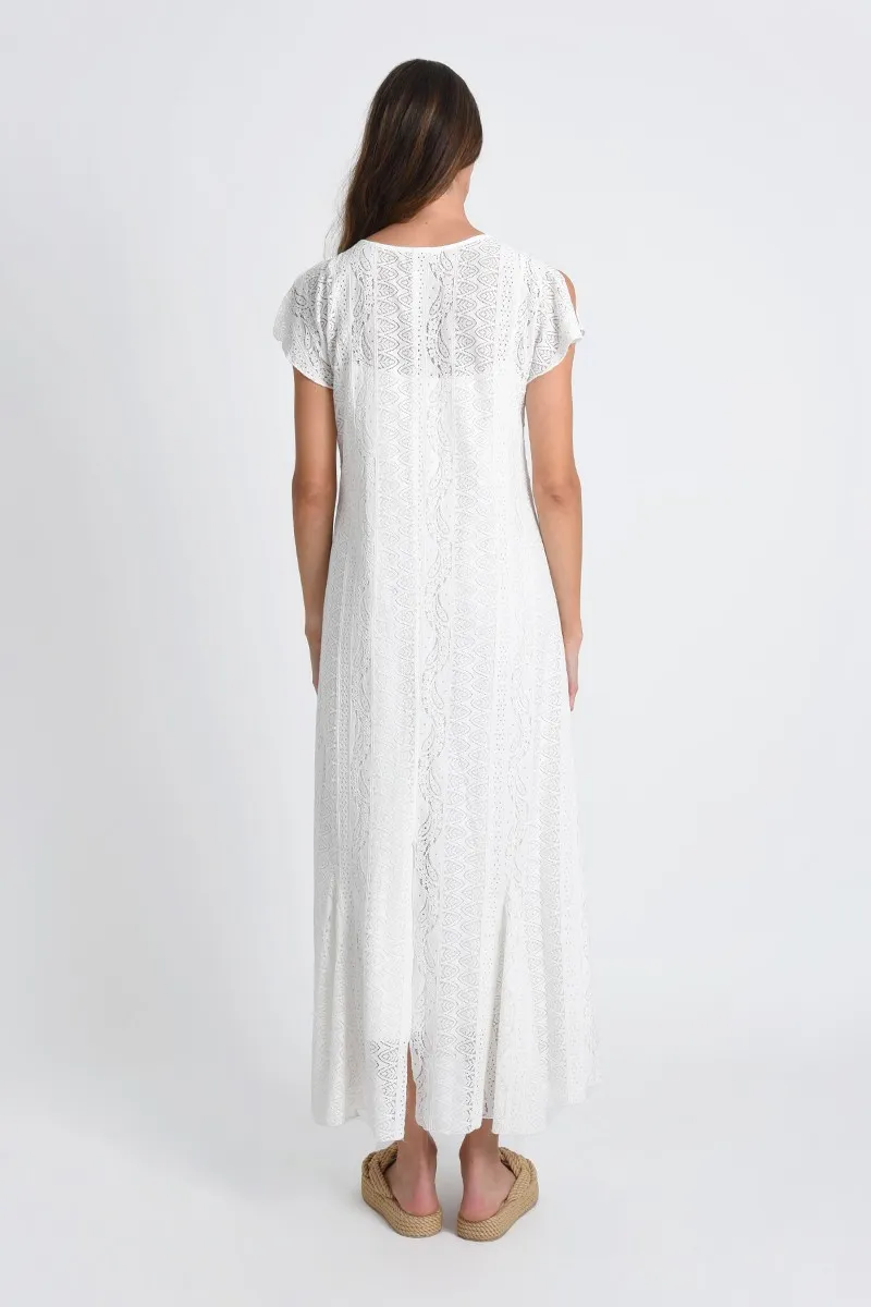 Vestito donna lungo TR168 bianco