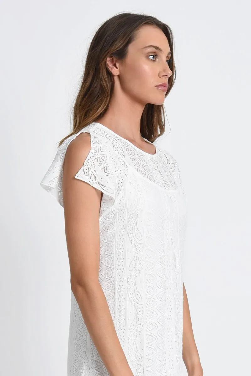 Vestito donna lungo TR168 bianco