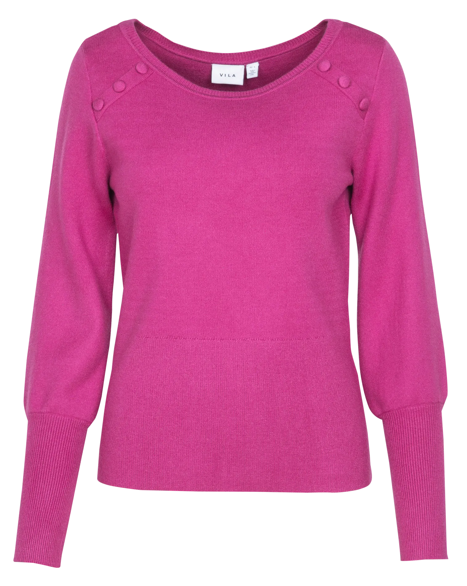  VILA   CASSIE - Maglione con collo a barchetta in filato misto | Rosa