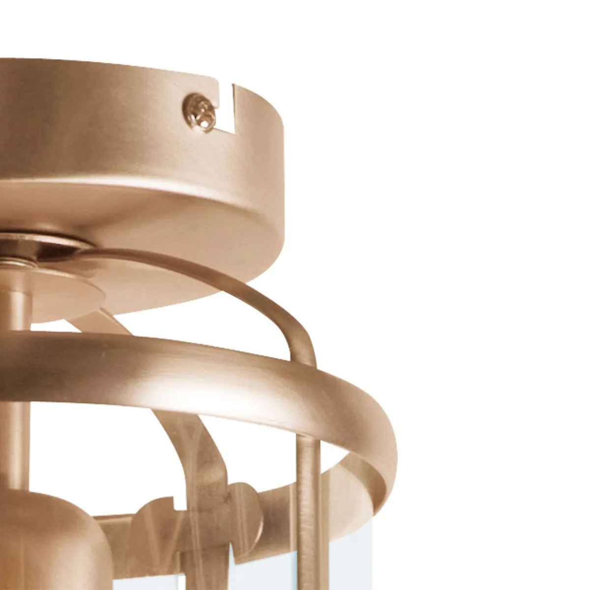 Vintage plafondlamp brons met helder glas - Pimpernel