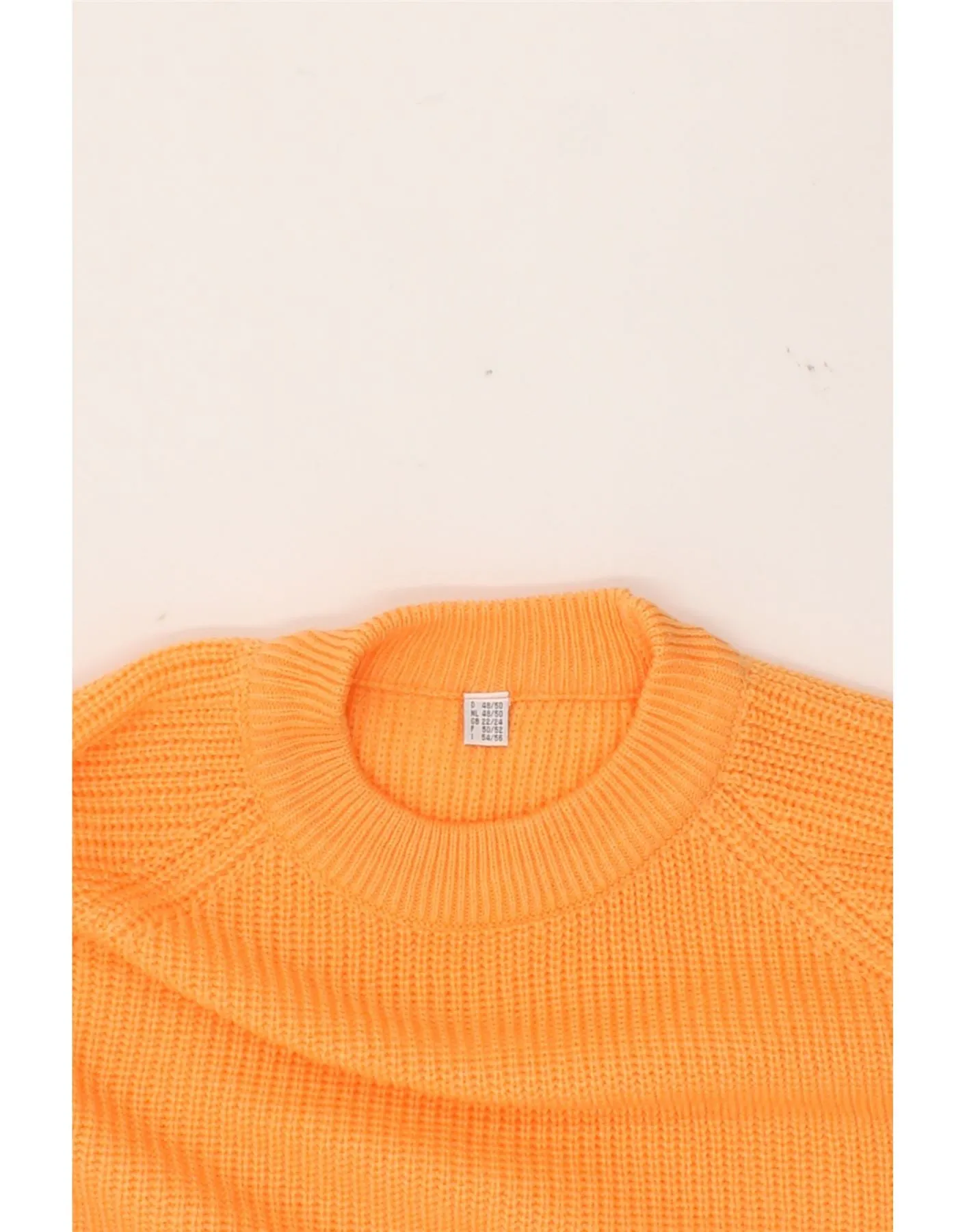 VINTAGE Womens Crew Neck Jumper Sweater UK 22/24 3XL Orange
