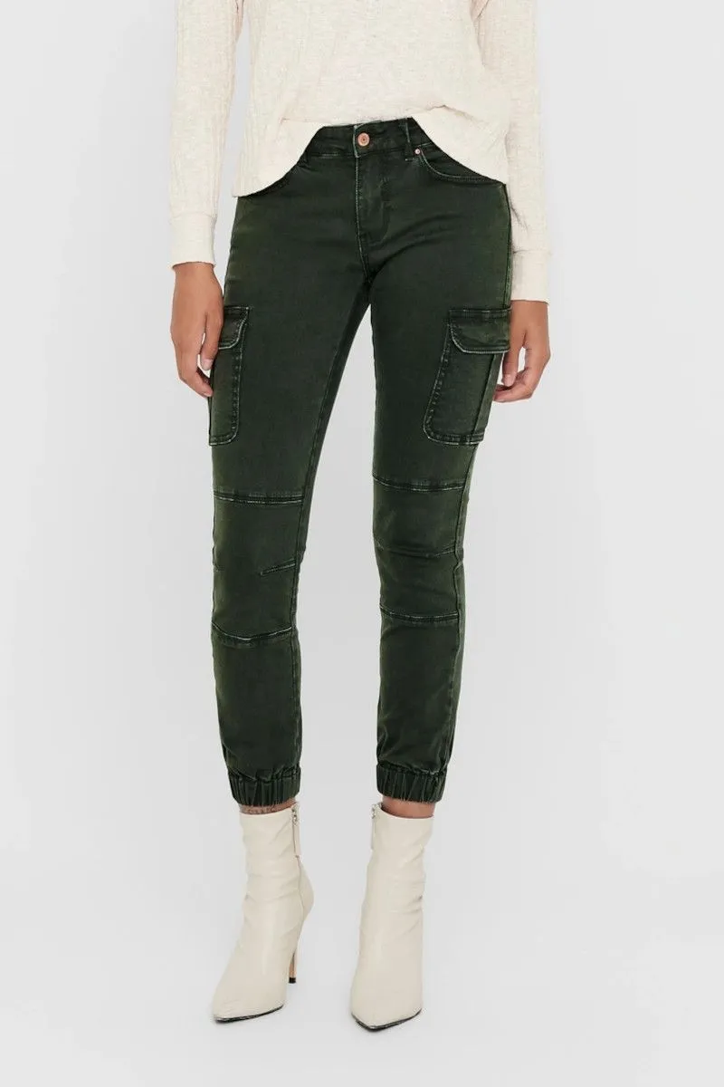 Vita regolare Slim Fit Pantaloni L30 donna  Verde Petrolio