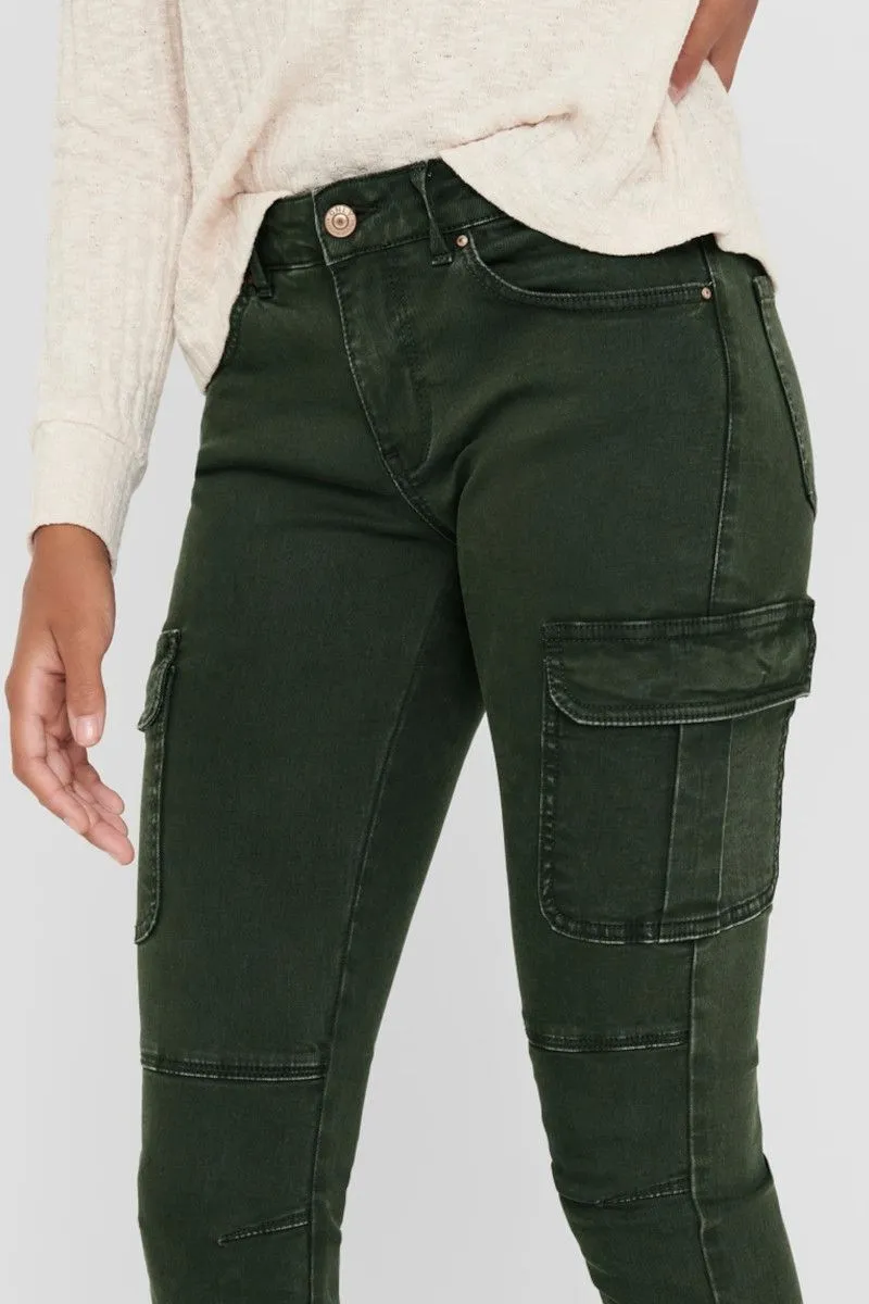 Vita regolare Slim Fit Pantaloni L30 donna  Verde Petrolio