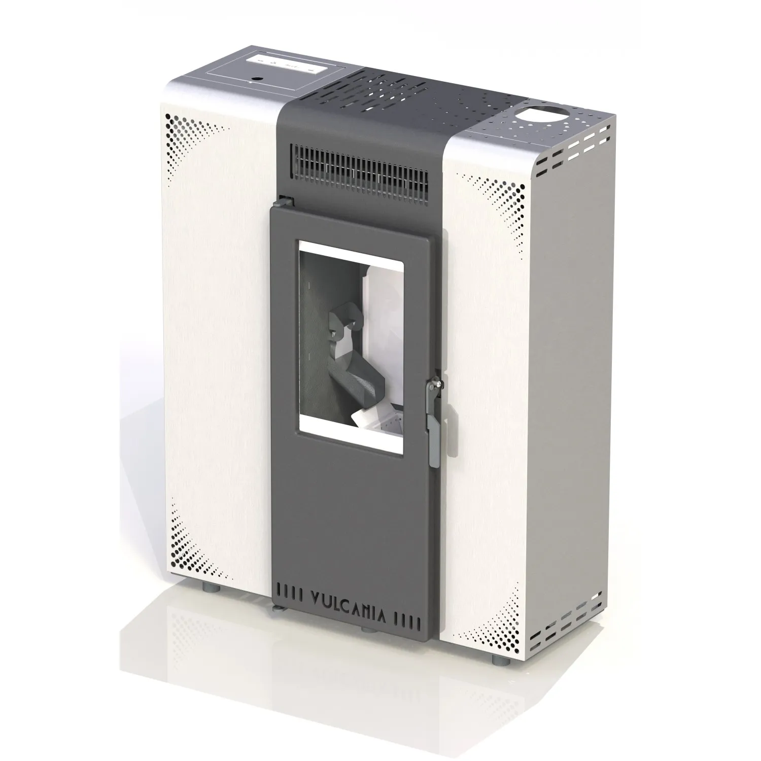 Vulcania stufa a pellet Minislim 6,5 kW bianco