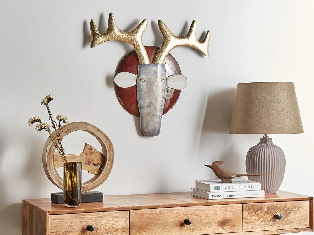 Wall Decor Bull FLUORINE Metal Multicolour 54 cm