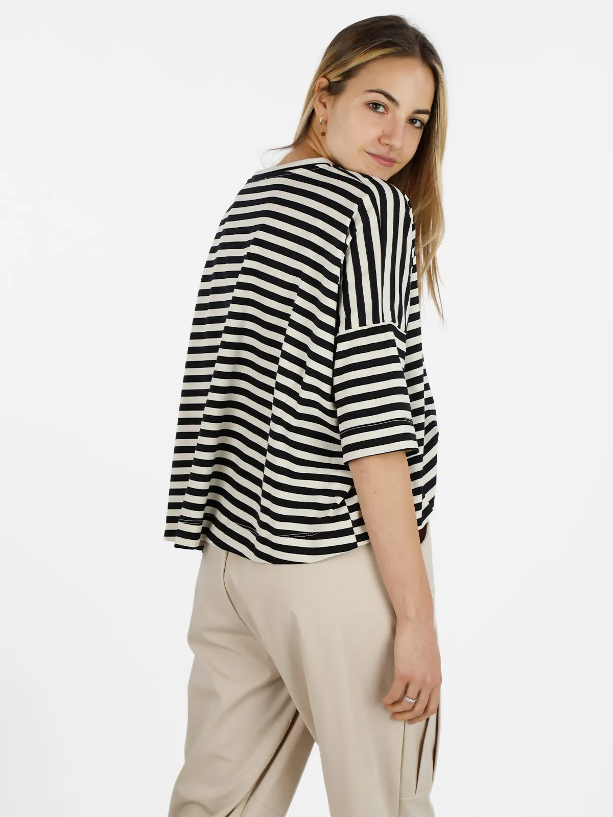 Wendy Trendy T-shirt femme rayé oversize