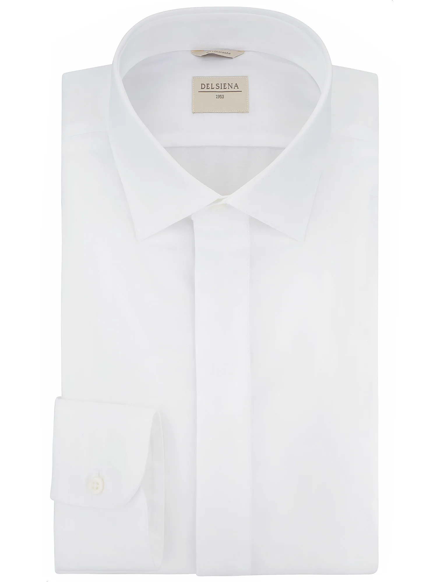 White formal shirt for men with classic collar