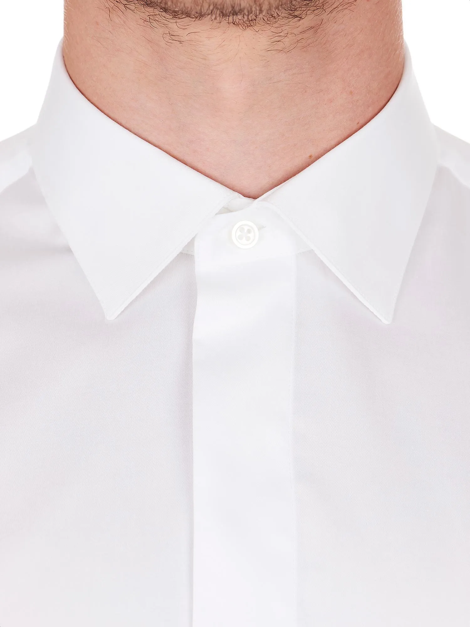 White formal shirt for men with classic collar