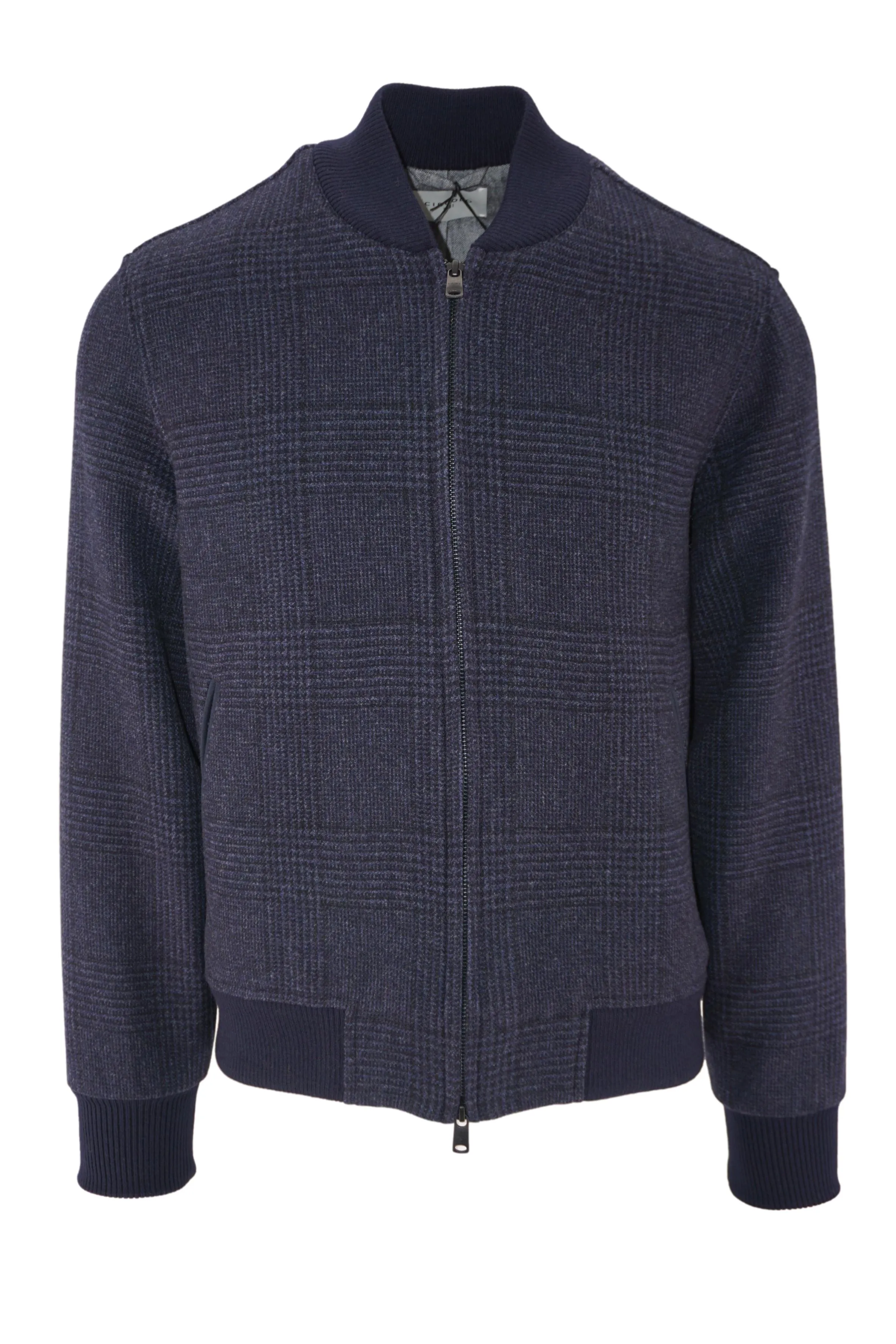 Wool jacket with pattern / Blue