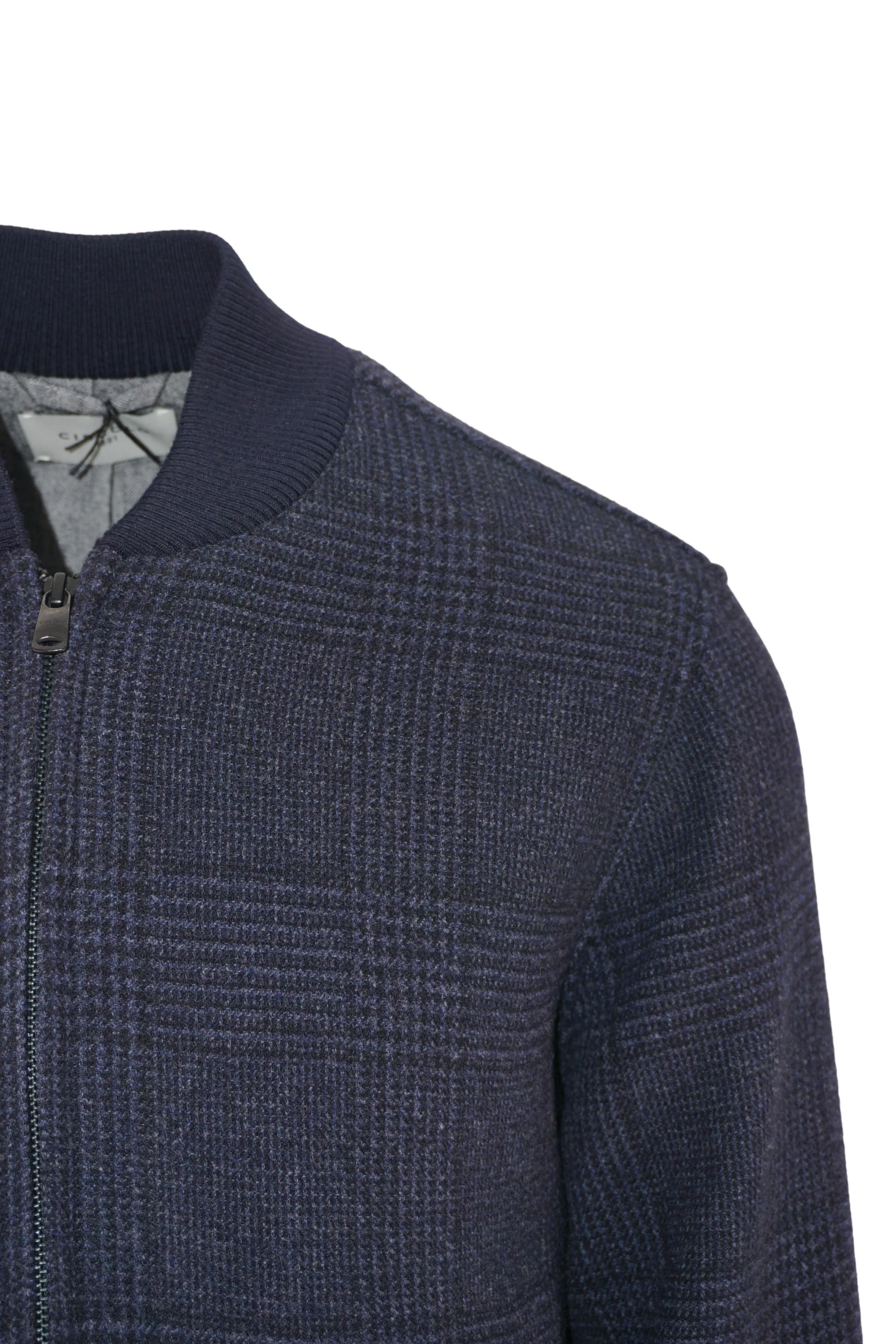 Wool jacket with pattern / Blue