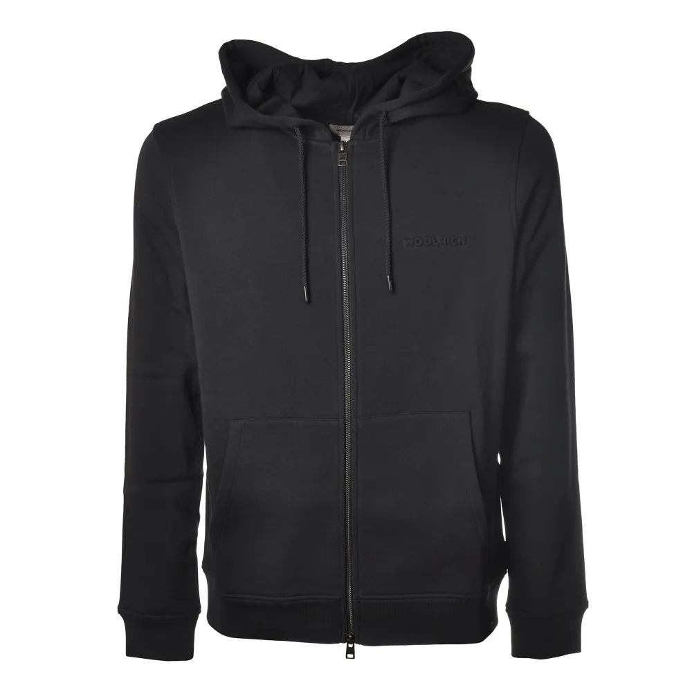 Woolrich -  Felpa con Cappuccio con Scritta a Rilievo - Blu - Luxury Exclusive Collection