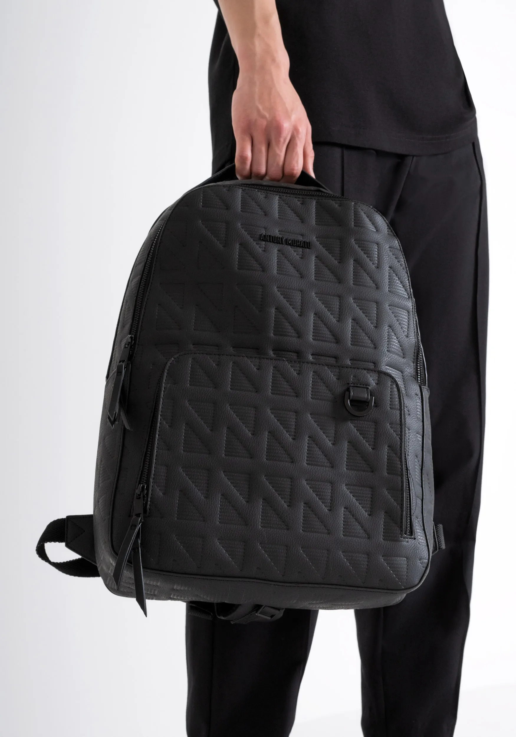 ZAINO IN SIMILPELLE BOTTALATA CON STAMPA ALL OVER