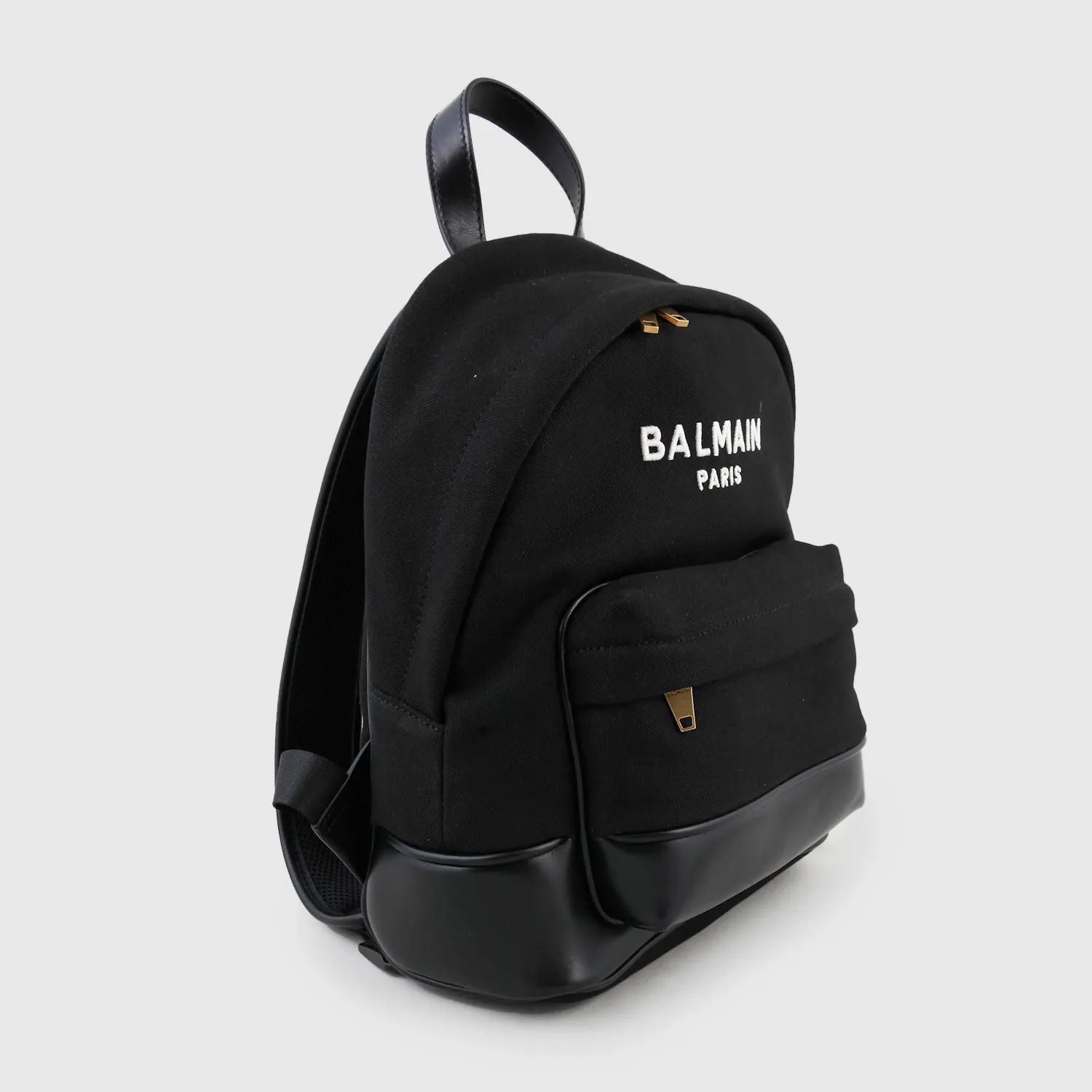 Zaino Nero Con Logo In Contrasto