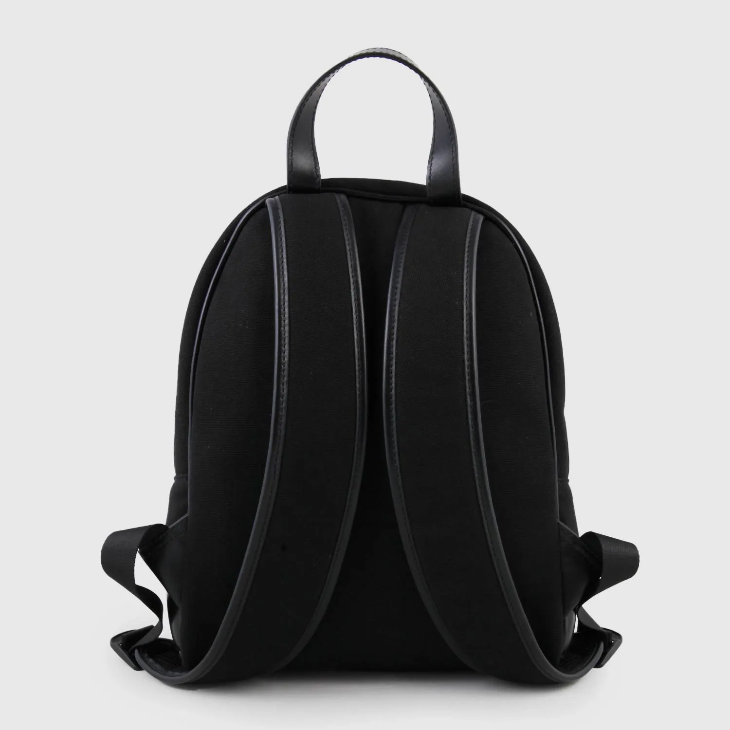 Zaino Nero Con Logo In Contrasto