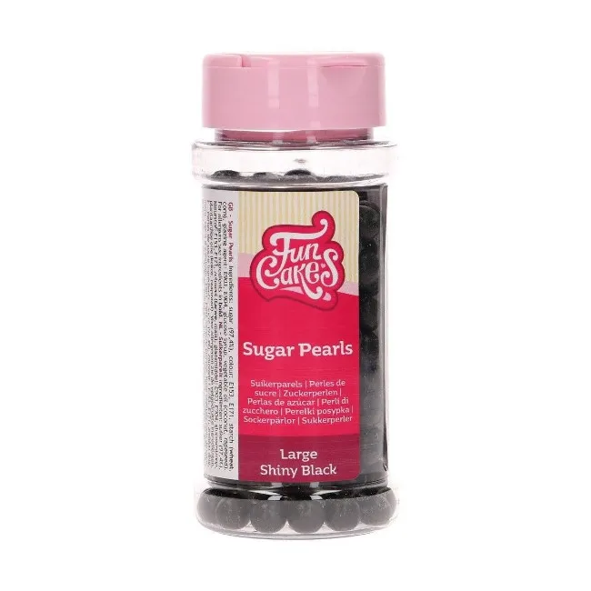 Zucchero perlato nero lucido 80 gr - FunCakes